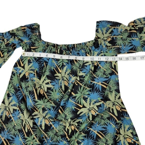 NEW Petersyn Lily Off The Should Long Sleeve Print Top, Medium, New With Tags - Picture 5 of 13